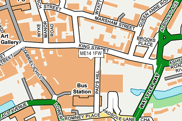 ME14 1FW map - OS OpenMap – Local (Ordnance Survey)
