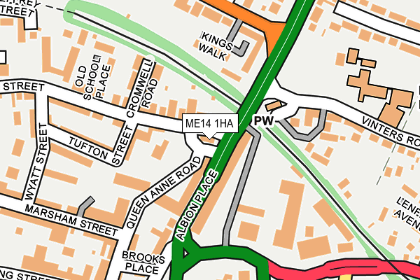 ME14 1HA map - OS OpenMap – Local (Ordnance Survey)
