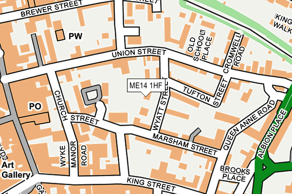 ME14 1HF map - OS OpenMap – Local (Ordnance Survey)