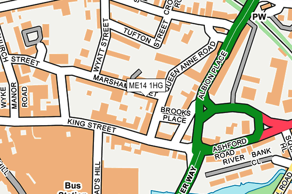 ME14 1HG map - OS OpenMap – Local (Ordnance Survey)