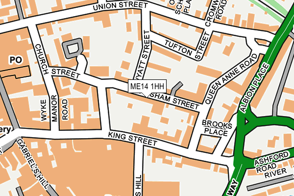 ME14 1HH map - OS OpenMap – Local (Ordnance Survey)