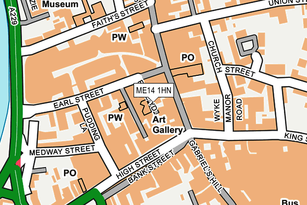 ME14 1HN map - OS OpenMap – Local (Ordnance Survey)