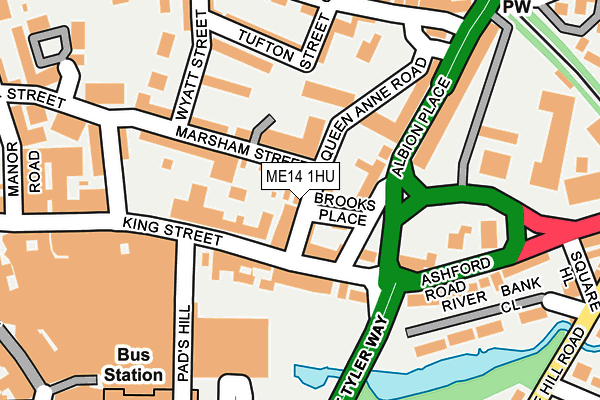 ME14 1HU map - OS OpenMap – Local (Ordnance Survey)