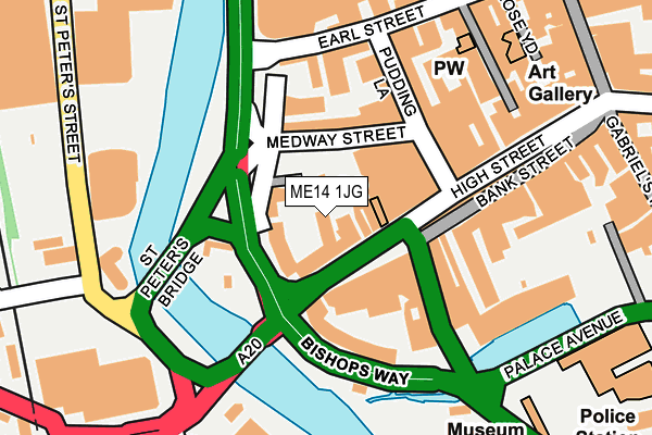 ME14 1JG map - OS OpenMap – Local (Ordnance Survey)