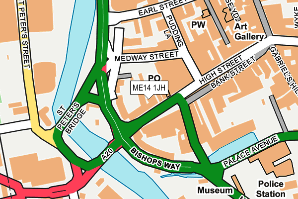 ME14 1JH map - OS OpenMap – Local (Ordnance Survey)