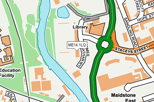 ME14 1LQ map - OS OpenMap – Local (Ordnance Survey)