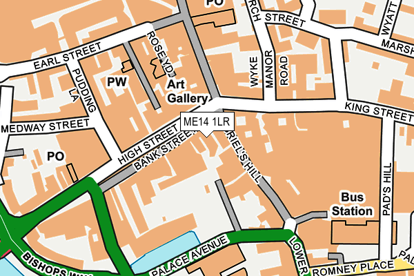 ME14 1LR map - OS OpenMap – Local (Ordnance Survey)
