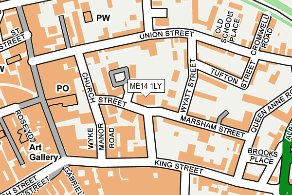 ME14 1LY map - OS OpenMap – Local (Ordnance Survey)