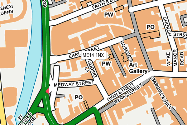 ME14 1NX map - OS OpenMap – Local (Ordnance Survey)