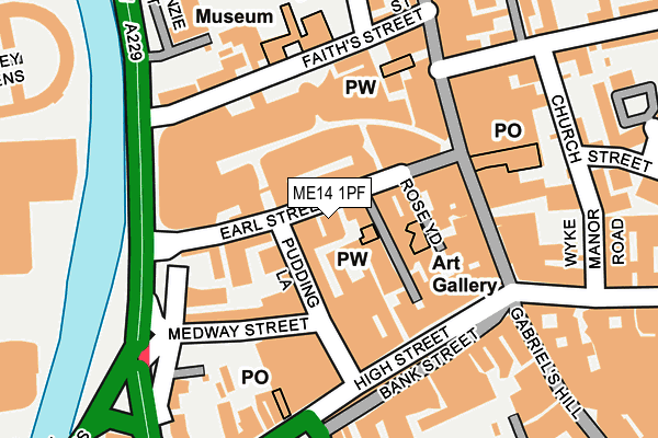ME14 1PF map - OS OpenMap – Local (Ordnance Survey)