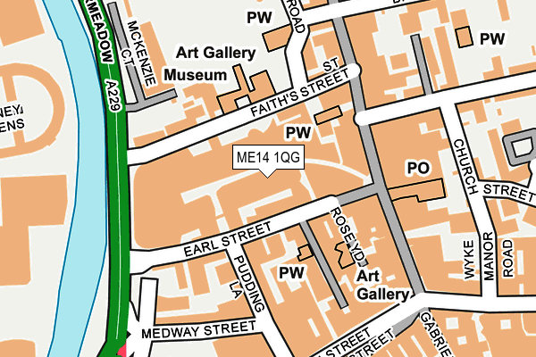 ME14 1QG map - OS OpenMap – Local (Ordnance Survey)