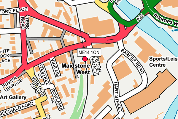 ME14 1QN map - OS OpenMap – Local (Ordnance Survey)