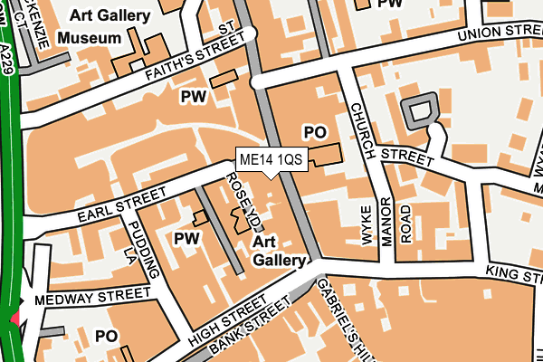 ME14 1QS map - OS OpenMap – Local (Ordnance Survey)