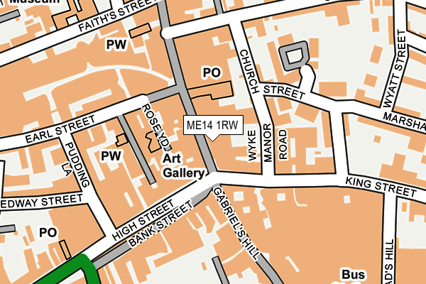 ME14 1RW map - OS OpenMap – Local (Ordnance Survey)