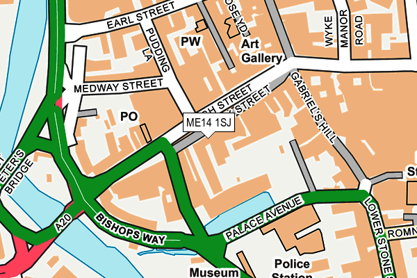 ME14 1SJ map - OS OpenMap – Local (Ordnance Survey)