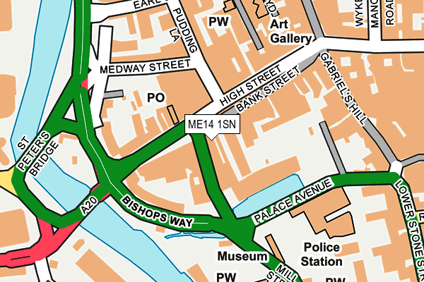ME14 1SN map - OS OpenMap – Local (Ordnance Survey)