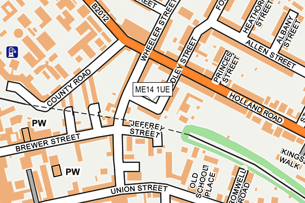 ME14 1UE map - OS OpenMap – Local (Ordnance Survey)