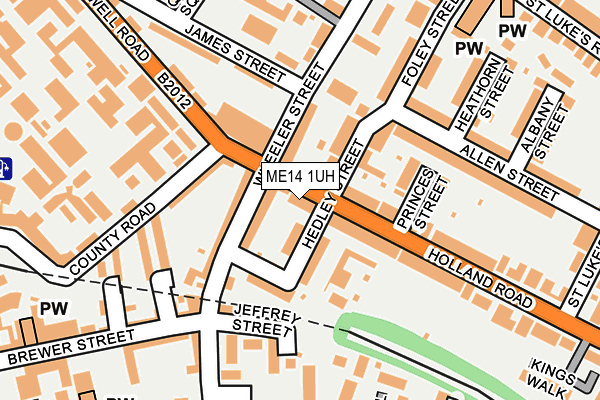 ME14 1UH map - OS OpenMap – Local (Ordnance Survey)