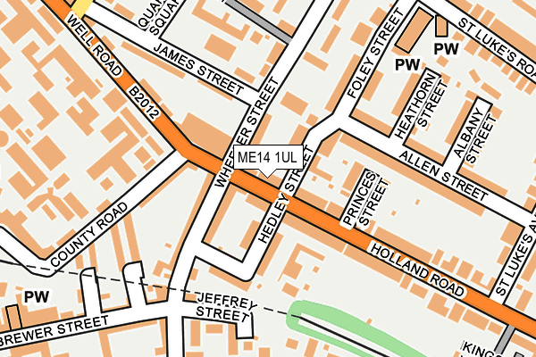 ME14 1UL map - OS OpenMap – Local (Ordnance Survey)
