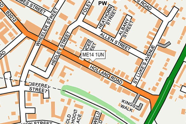 ME14 1UN map - OS OpenMap – Local (Ordnance Survey)