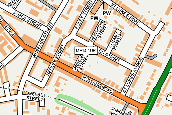 ME14 1UR map - OS OpenMap – Local (Ordnance Survey)