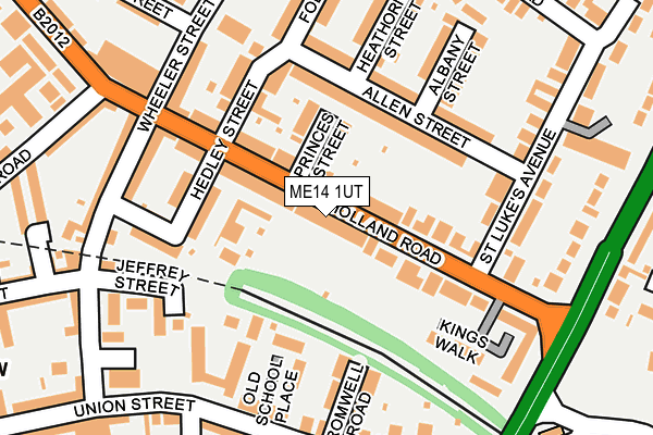 ME14 1UT map - OS OpenMap – Local (Ordnance Survey)