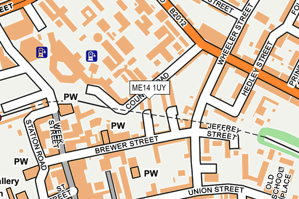 ME14 1UY map - OS OpenMap – Local (Ordnance Survey)
