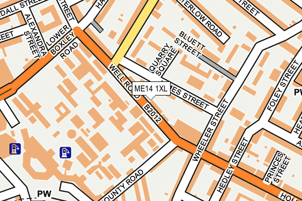 ME14 1XL map - OS OpenMap – Local (Ordnance Survey)