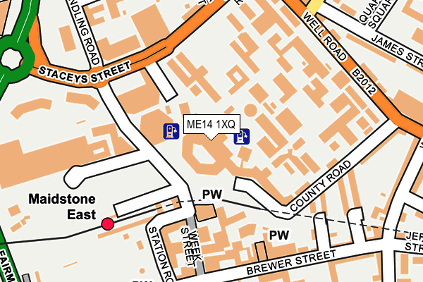 ME14 1XQ map - OS OpenMap – Local (Ordnance Survey)