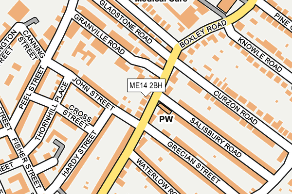 ME14 2BH map - OS OpenMap – Local (Ordnance Survey)