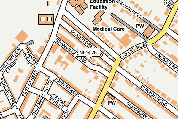 ME14 2BJ map - OS OpenMap – Local (Ordnance Survey)