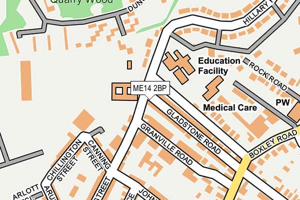 ME14 2BP map - OS OpenMap – Local (Ordnance Survey)