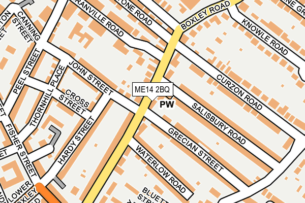 ME14 2BQ map - OS OpenMap – Local (Ordnance Survey)