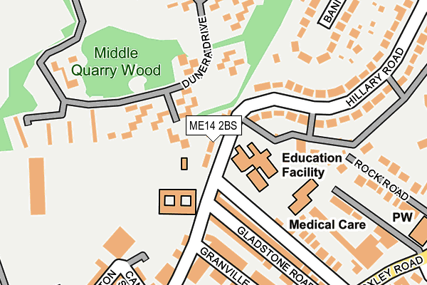 ME14 2BS map - OS OpenMap – Local (Ordnance Survey)