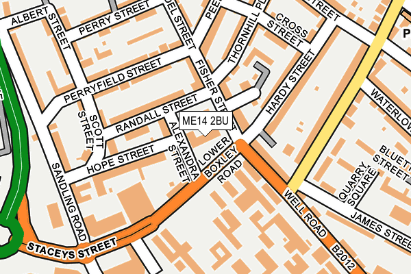 ME14 2BU map - OS OpenMap – Local (Ordnance Survey)