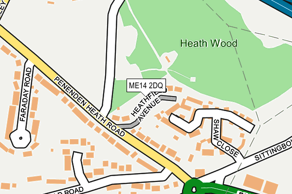 ME14 2DQ map - OS OpenMap – Local (Ordnance Survey)