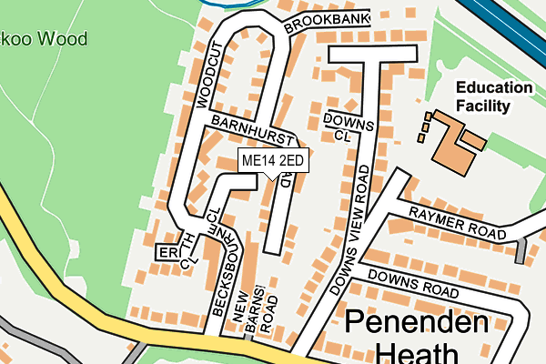 ME14 2ED map - OS OpenMap – Local (Ordnance Survey)