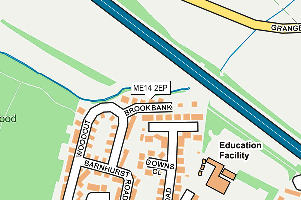 ME14 2EP map - OS OpenMap – Local (Ordnance Survey)