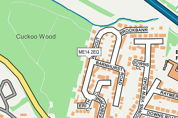 ME14 2EQ map - OS OpenMap – Local (Ordnance Survey)