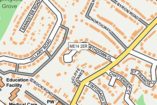 ME14 2ER map - OS OpenMap – Local (Ordnance Survey)