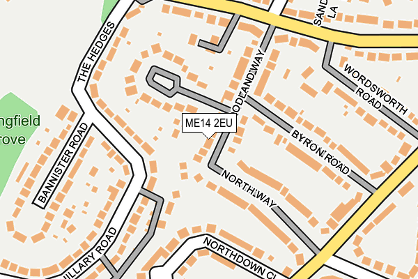 ME14 2EU map - OS OpenMap – Local (Ordnance Survey)