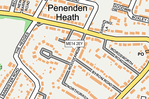 ME14 2EY map - OS OpenMap – Local (Ordnance Survey)