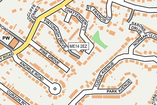 ME14 2EZ map - OS OpenMap – Local (Ordnance Survey)