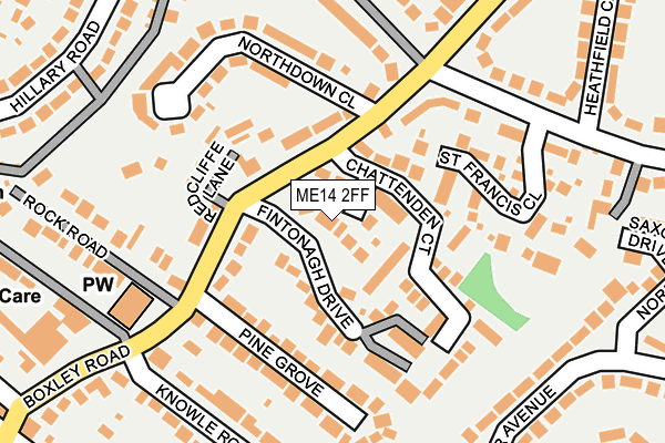 ME14 2FF map - OS OpenMap – Local (Ordnance Survey)
