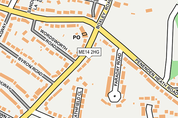 ME14 2HG map - OS OpenMap – Local (Ordnance Survey)