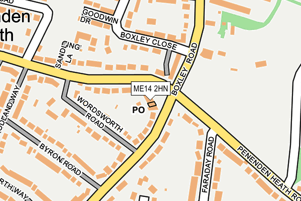 ME14 2HN map - OS OpenMap – Local (Ordnance Survey)