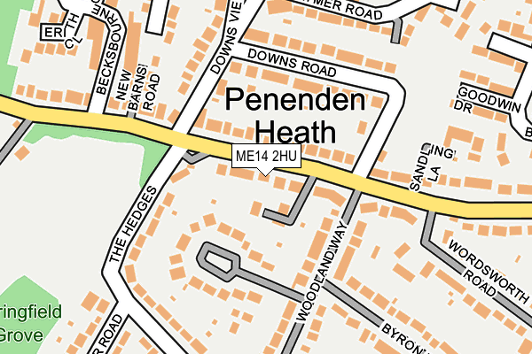 ME14 2HU map - OS OpenMap – Local (Ordnance Survey)