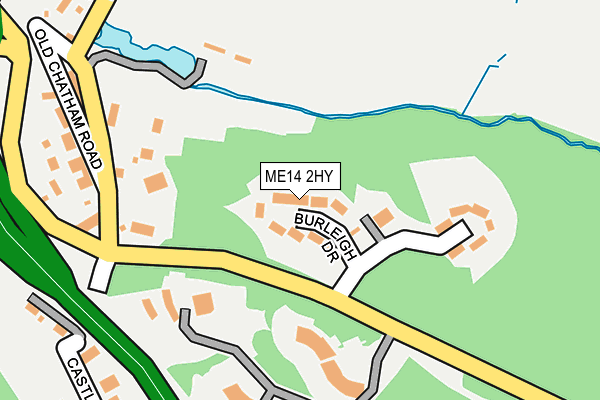 ME14 2HY map - OS OpenMap – Local (Ordnance Survey)