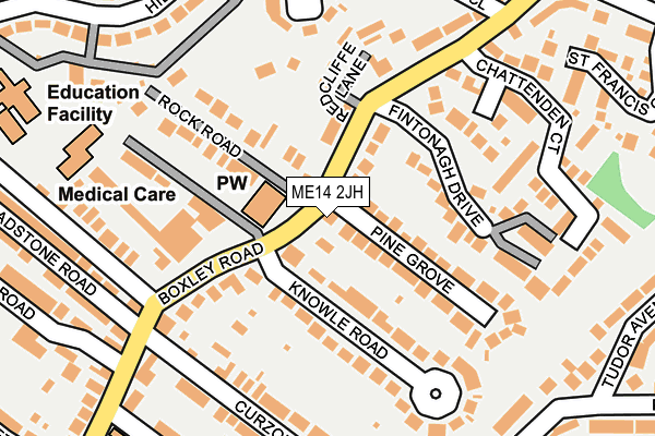 ME14 2JH map - OS OpenMap – Local (Ordnance Survey)