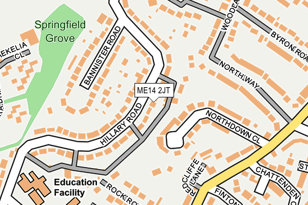 ME14 2JT map - OS OpenMap – Local (Ordnance Survey)